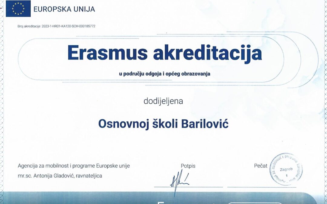 Planirane aktivnosti prema Erasmus+ akreditaciji